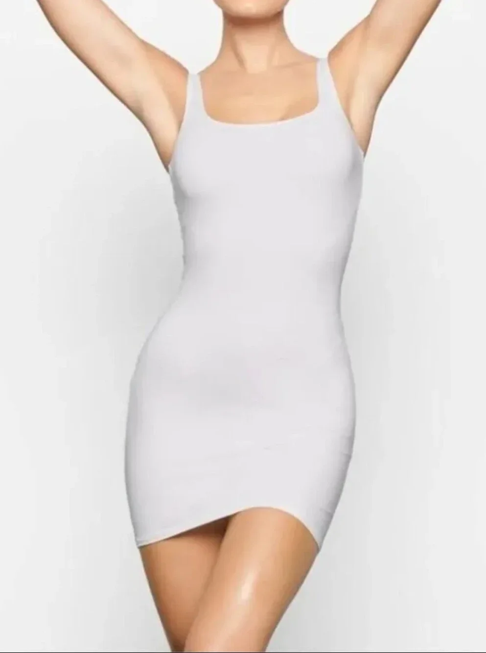 Skims Signature Swim Tank Cover Up Dress SW-DRS-0005 Marble Size Medium